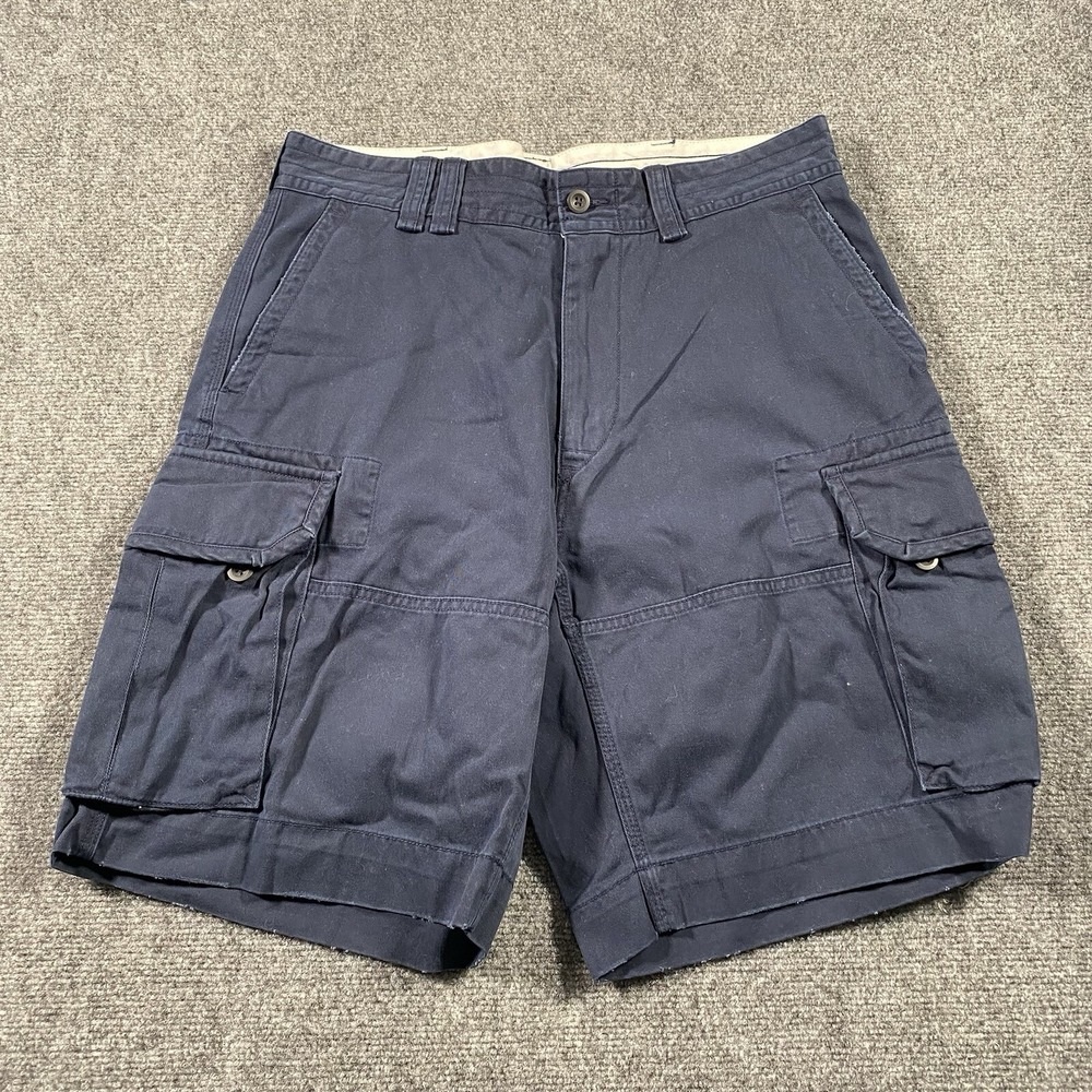 Polo Ralph Lauren Mens Size 34 Cargo Shorts Baggy Skater Retro Style Dark Blue
